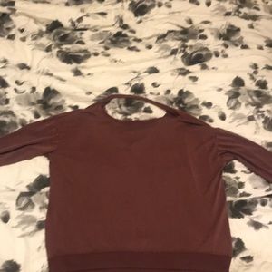 Never worn open back burgundy top